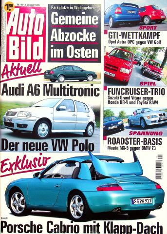 Deckblatt Auto Bild (40/1999)